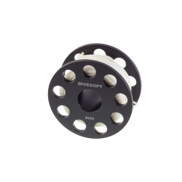 Divesoft Black Spool with 25 m of line